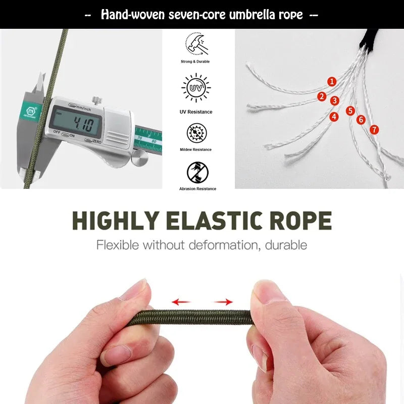 Military 550 Paracord Rope 100M 50M 31M 7 Strand 4mm Parachute Cord Camping Survival Tactical Hiking DIY Bracelet Tent Line