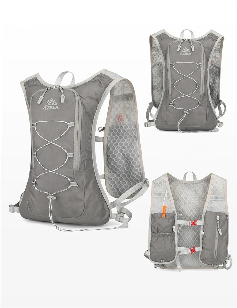 8L Running Hydration Vest Backpack Men Women Outdoor Sport Bags Trail Marathon Jogging Hiking Backpack Option Water Bag Flask