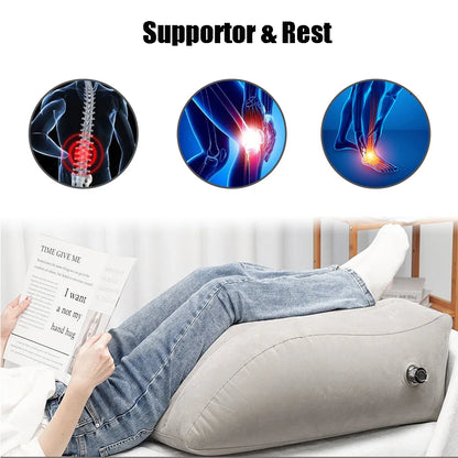 Inflatable Leg Pillow Foot Pillow Elevation Leg Pillows For Travel Camping Sleeping Wedge Pillow Knee Cushion PVC Portable