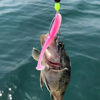 Fishing Lure Soft Tail Bait Set 55/65/75mm Swimbaits Silicone Wobblers Pesca Bass Carp Fishing Tackle Random Color 10/50/100Pcs