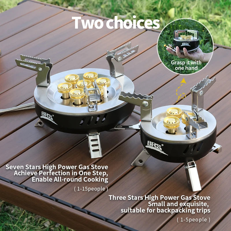 BRS-207/BRS-203 Outdoor Seven Star Stove Three Star Stove Portable Folding Gas Stove Fierce Stove