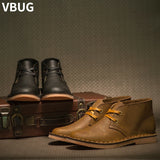 Men’s Classic Leather Work Boots – Safety Ankle Boots for Winter & Casual Wear