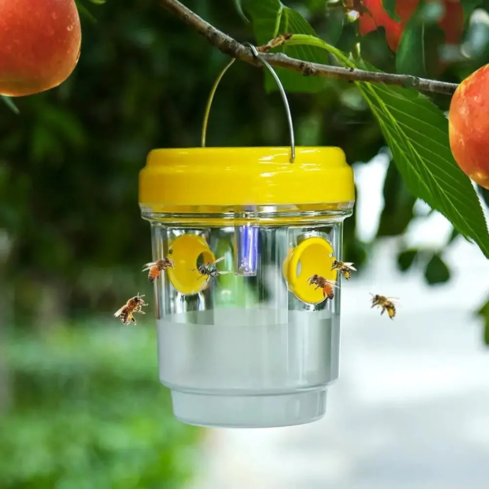Solar Powered LED Insect Killer Mosquito Zapper Outdoor Hanging Trap Safe Non-Toxic Reusable Lamp Light Trap Pest Control Light