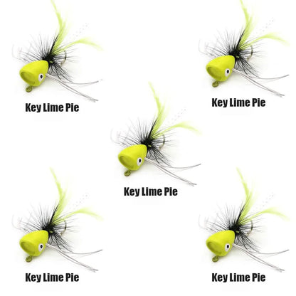 GOBAIT Topwater Popper Flies (5 Pack)