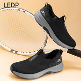 Men’s Lightweight Walking Shoes – Casual Slip-On Sneakers with Breathable Fly Woven Mesh, Comfortable Everyday Footwear