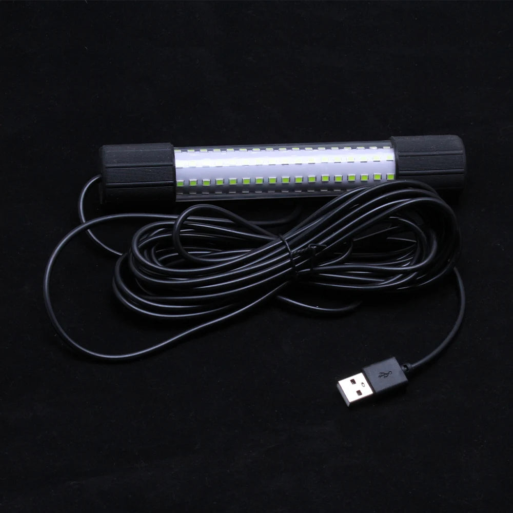 Underwater LED Fishing Light, USB Rechargeable Fish Attractor