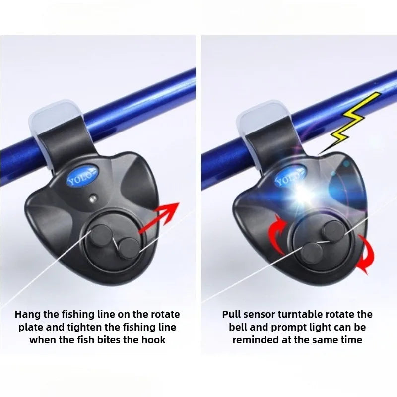 Clip-On Electronic Bite Alarm with LED & Sound