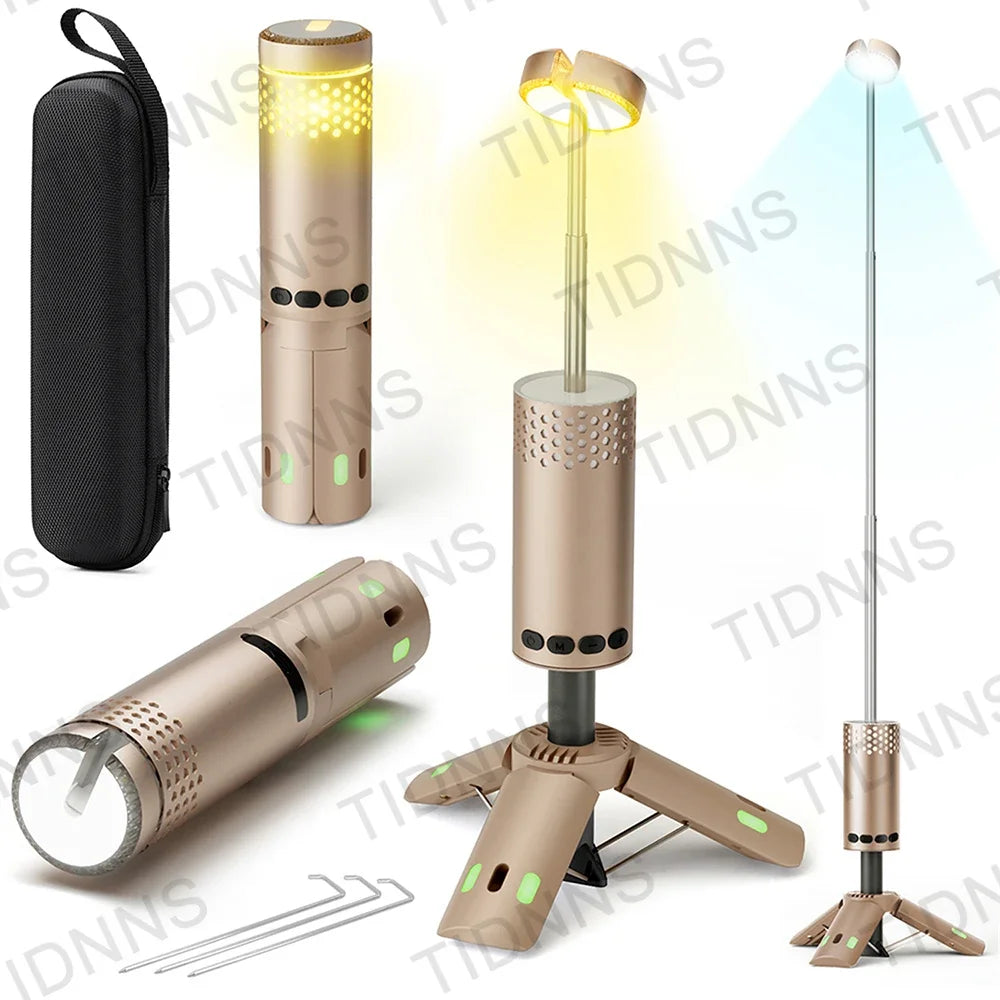 10000mAh Camping Light USB Rechargeable LED Emergency Lamp Outdoor Portable Lanterns with Magnetic Flashlight for BBQ Tents