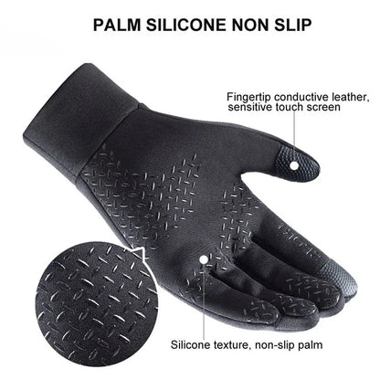 Autumn and Winter Touchscreen Men's and Women's Warm Gloves Plush Outdoor Sports Windproof and Cold Proof Cycling Gloves
