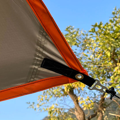 Top Lander Large Camping Waterproof Tarp Oxford 4X6 Outdoor Canopy Sun Shelter Tent Tourist Awning Shade for Multiple People