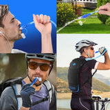Hydration Backpack Pack W/ 2L Hydration Bladder Lightweight Breathable Water Backpack 3 Layer Pockets for Hiking Running Cycling