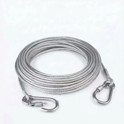 3m-15m Stainless Steel Clothesline, Portable Windproof Indoor/Outdoor Clothes Drying Camping Supplies Clothes Line