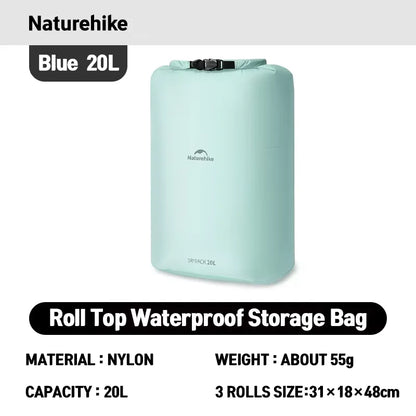 Naturehike Rolled Storage Bag Outdoor Travel Hiking Lightweight Waterproof Vacuum Compression Dispenser Bags Portable Organizer