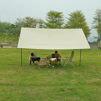19 Hanging Points Black Coating Tarp Waterproof Black Coated Tarp Outdoor Camping Tent Tarp Bushcraft Shelter DIY Tent Fly
