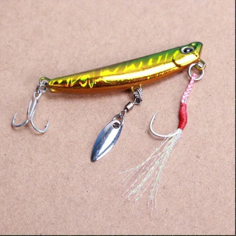 5.8cm 30g Saltwater Vertical Speed Jigs 4Pcs Set Metal Spoon Fishing Lures Equipped with Assist Hooks