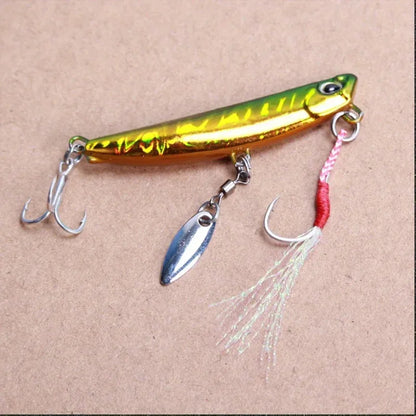 5.8cm 30g Saltwater Vertical Speed Jigs 4Pcs Set Metal Spoon Fishing Lures Equipped with Assist Hooks