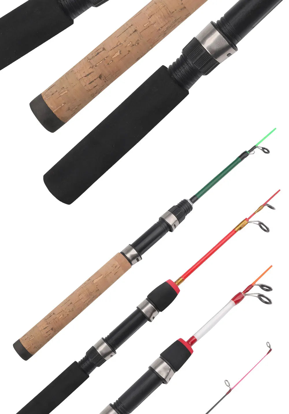 Mini Telescopic Ice Fishing Rod with 3 Tips