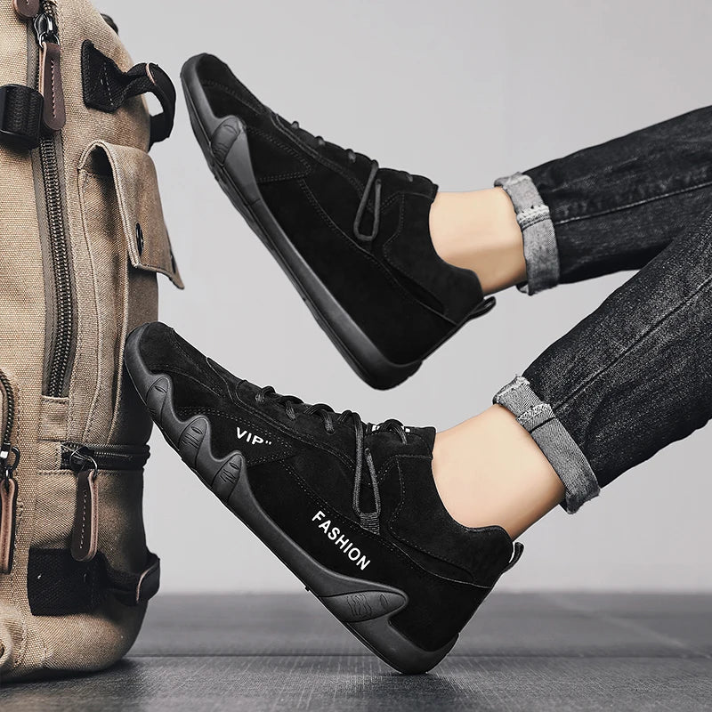 Men’s Hiking Sneakers – Wear-Resistant Anti-Slip Workwear Shoes for Autumn & Casual Outdoor Use