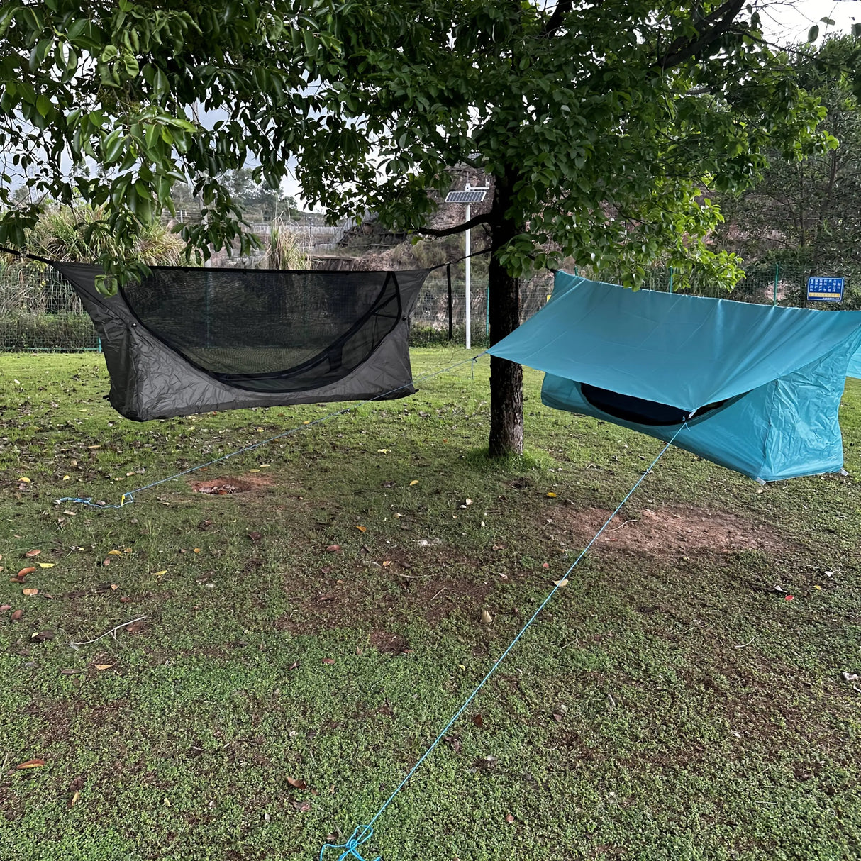 Lightweight Camping Hammock Tent with Mosquito Net Canopy Backpacking Travel Bed Includes Trees Perfect for Hiking Outdoor Use