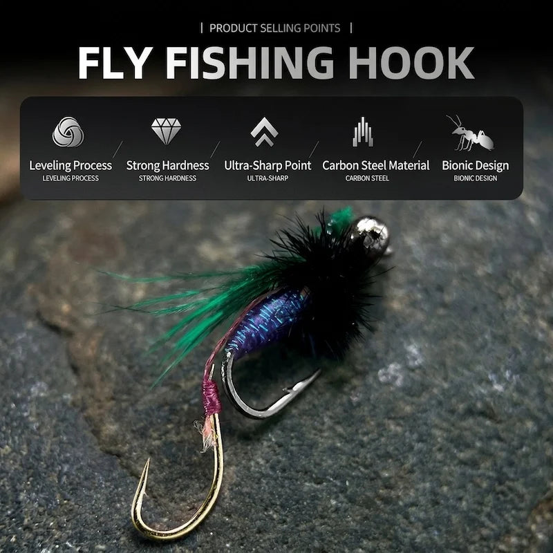 Rattlesnake Twin Hook Mosquito Dry Flies