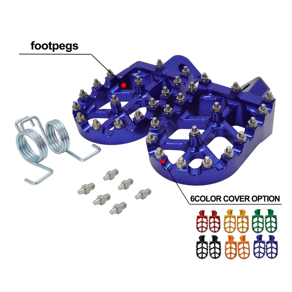 For YAMAHA TW200 PW50 PW80 TTR90 TTR90E Honda CR CRF XR 50 70 80 100 110 KAYO Footpegs Footrests Foot Pegs Rests Pedals