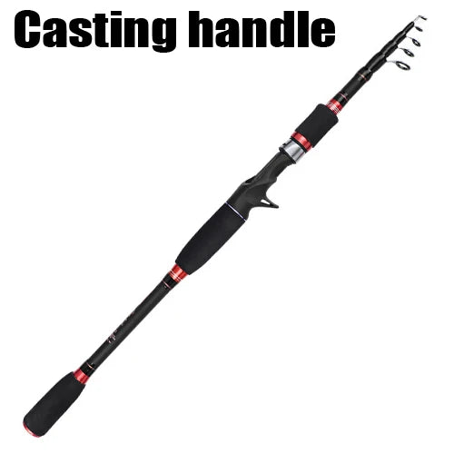 SIECHI Telescopic Lure Rod with Wooden Handle