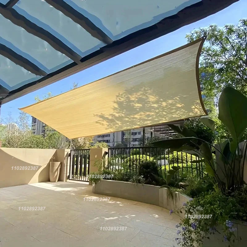 Shading Beige Sunshade Net Garden Plant Shed Shading Sail UV Protection Outdoor Pergola Sun Cover Swimming Pool Awning