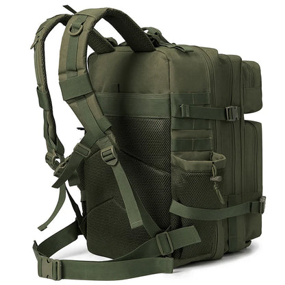 45L Tactical Backpack Molle System Men's Outdoor Hiking Rucksack with Bottle Holder EDC GYM Hunting Bag for Survival