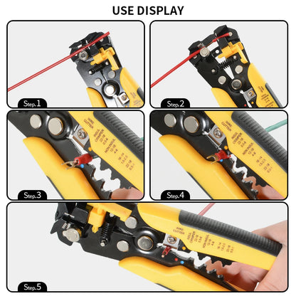 Wire Stripping Multifunctional Pliers AWG 24-10 Cable Cut Crimp Terminal Crimper Hand Tool for Electrician Wire Cutter