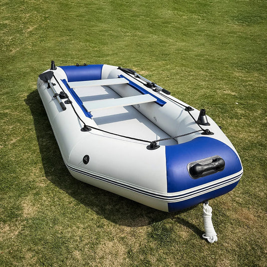 Inflatable PVC Rowing Kayak 3.3m – 5 Person Fishing Canoe Dinghy with Accessories