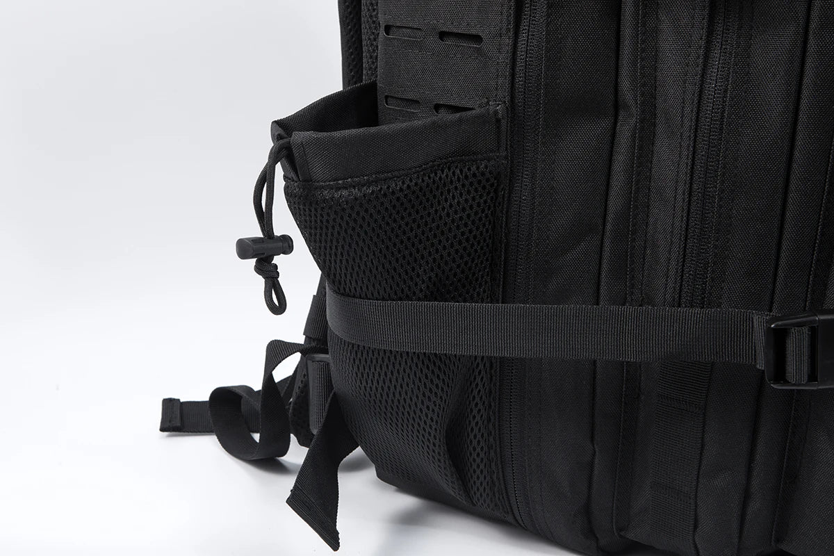 45L Tactical Backpack For Men With MOLLE Webbing System Outdoor Survival Gym Fitness Hiking Camping Backpack Dual Cup Holders Large Capacity Rucksack For Wilderness Trip Travel Daily Work Commute Outdoor Camping Activities Ge