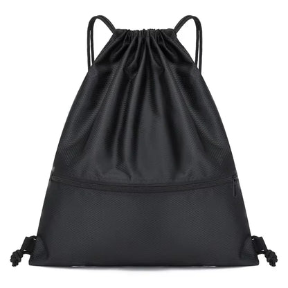 HOMEFISH Men Women Lightweight Drawstring Bag, Sports Fitness Outdoor Leisure Backpack with Zipper