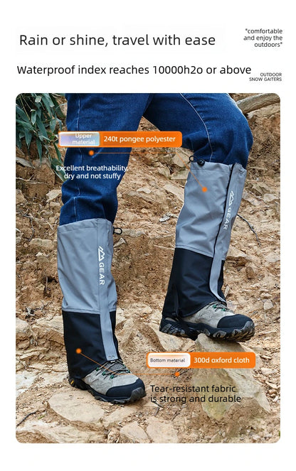 Outdoor Leg Warmers Gaiter Waterproof Hiking Travel Mountain Leggings Gaiters Long Tube Leggings Warmers Foot Cover