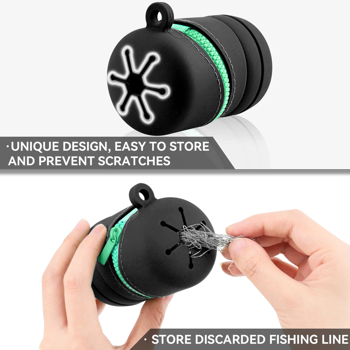 Porfory Foldable Silicone Trash Pouch with Carabiner