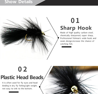 MNFT Black Beadhead Woolly Buggers (10 Pack)