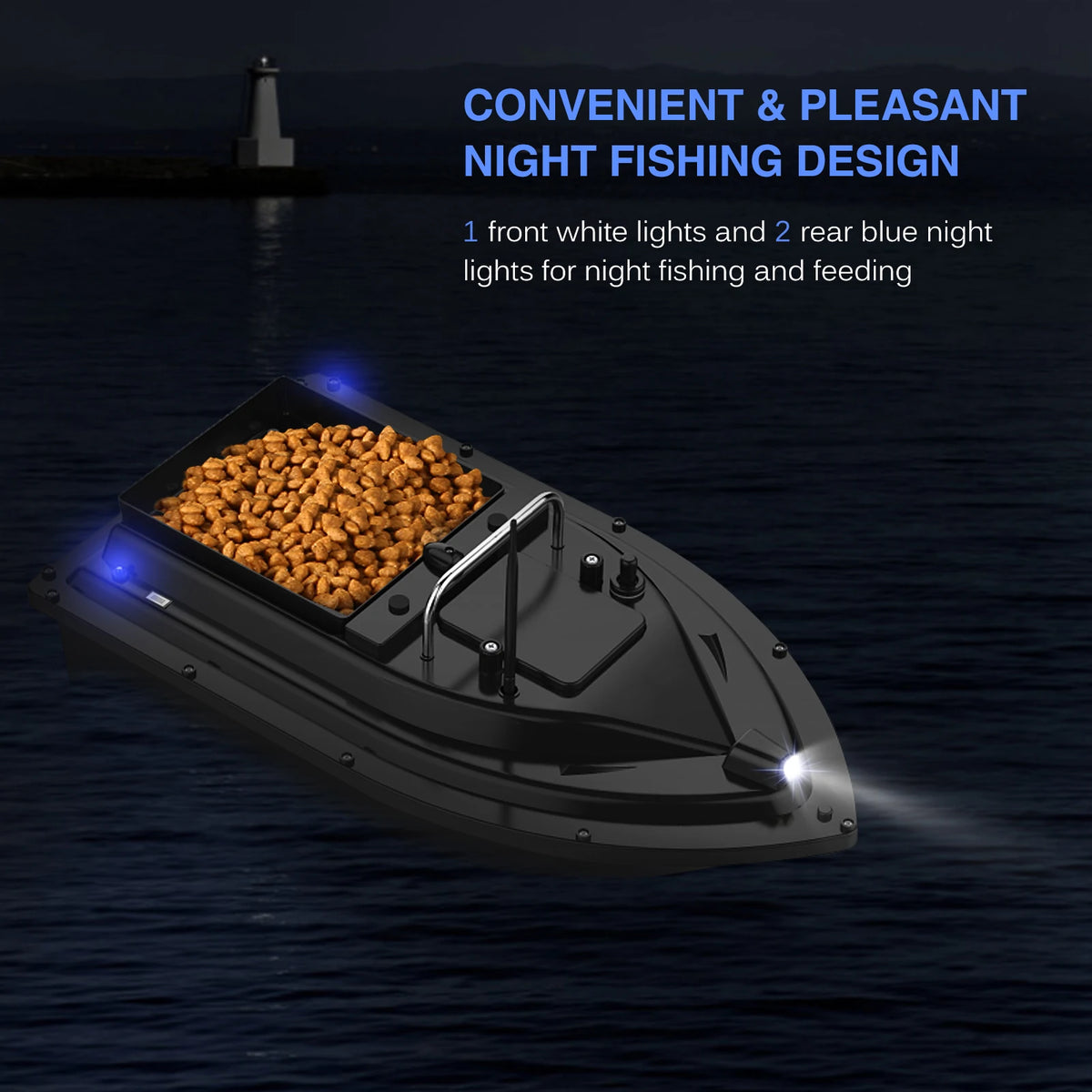 D16E GPS Bait Boat with Large Bait Hopper & Auto-Return