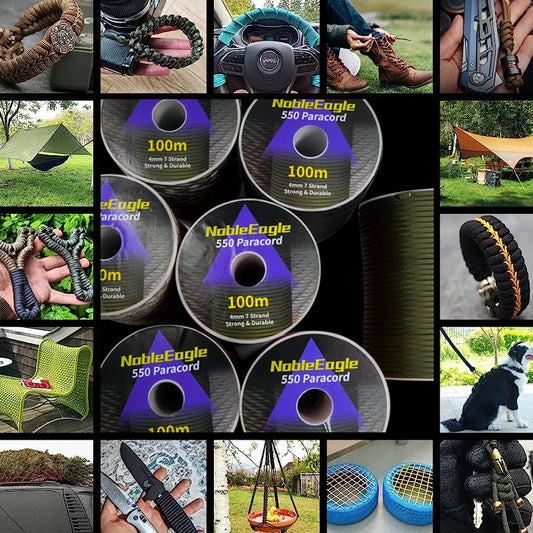 Military 550 Paracord Rope 100M 50M 31M 7 Strand 4mm Parachute Cord Camping Survival Tactical Hiking DIY Bracelet Tent Line