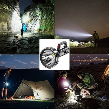 New High Power LED Flashlight Waterproof Fishing Lantern Torch USB Rechargeable Powerful Spotlight Searchlight Camping Lamp