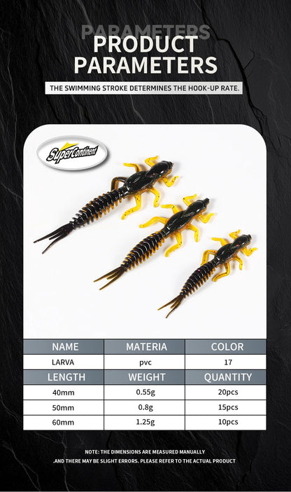 Supercontinent Larva Soft Lures