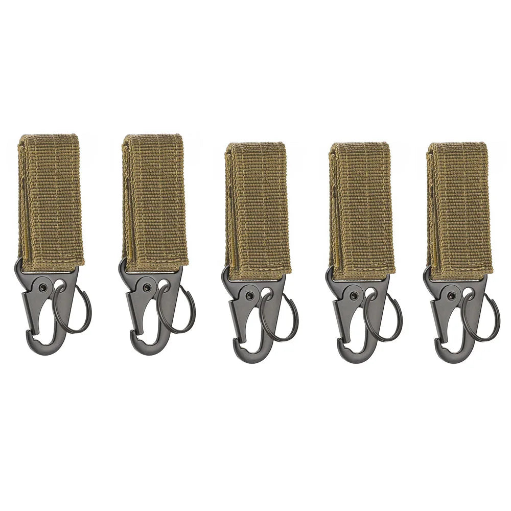Carabiner High Strength Nylon Key Hook MOLLE Webbing Buckle Hanging System Belt Buckle Hanging Camping Hiking Accessories