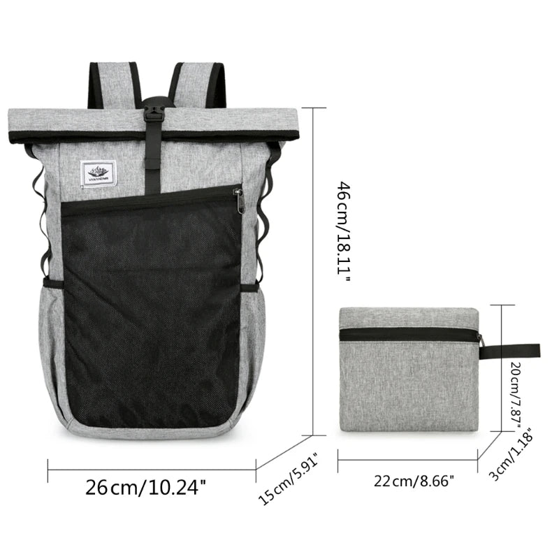 Packable Backpack for Women Men Teens Hiking Daypack Splashproof Pack Outdoor Camping Climbing Riding Travel Daypack