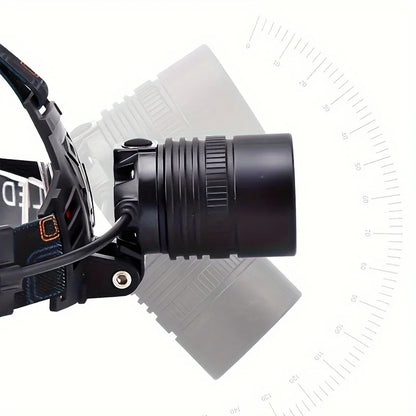 Powerful LED Head Lamp Aluminium Alloy Head Led Light Super Bright Rechargeable Head Flashlight Camping Hunting Fishing Lantern
