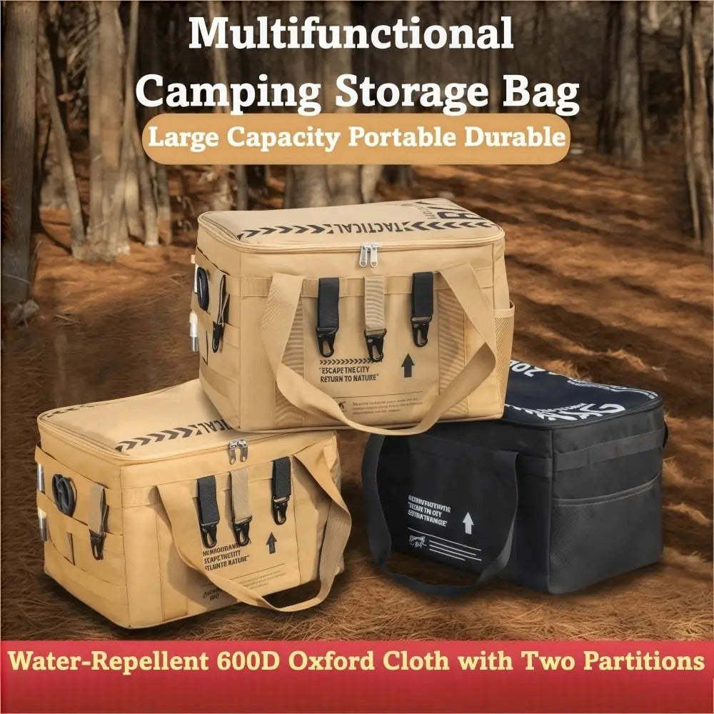 camping storage bag foldable large capacity tool camping picnic storage bag waterproof