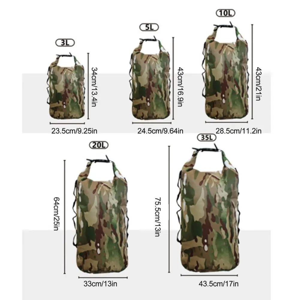 Waterproof Dry Bag Pack Sack 3/5/10/20/35L Swimming Rafting Kayaking River Trekking Floating Sailing Canoing Boating Water Bag