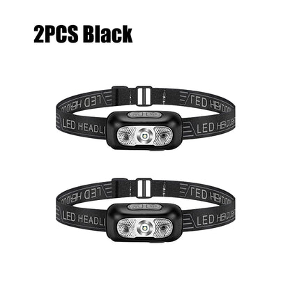 Sensor Headlamps Mini LED Night Fishing Powerful Torch Head Lamp USB Rechargeable Super Bright Adjustable Angle Headlight