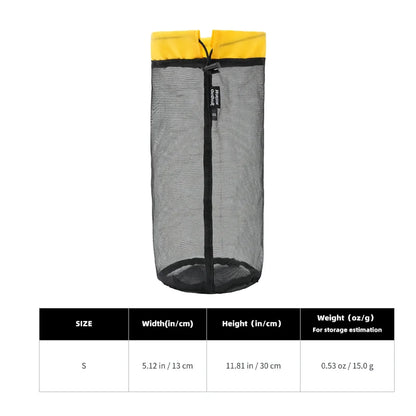 [HODR] Mesh Bags Lightweight Mesh Stuff Sack Drawstring Storage Bags Compression Pouches for Camping, Hiking, Laundry & Grocery