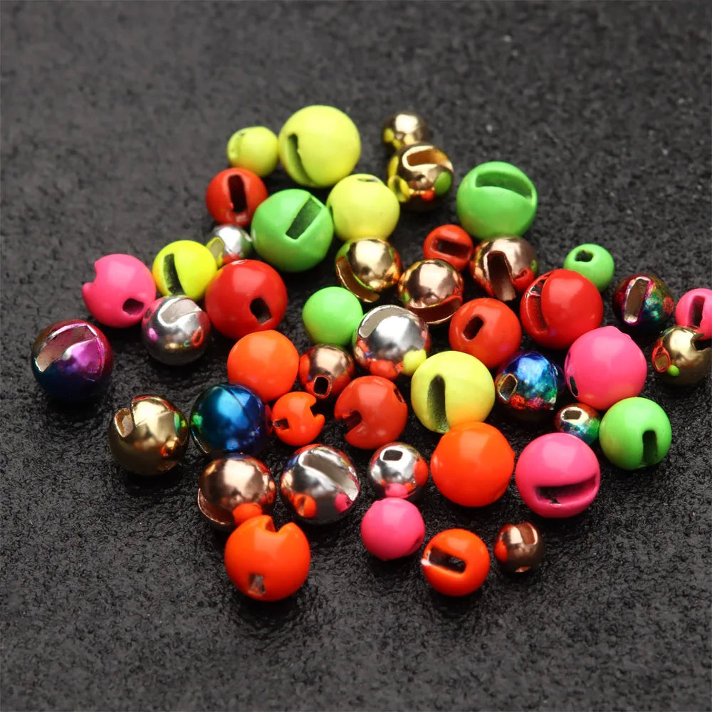 Multi-Color Tungsten Slotted Beads (25 Pack)