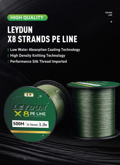 LEYDUN 8 Strand PE Braided Line 500m