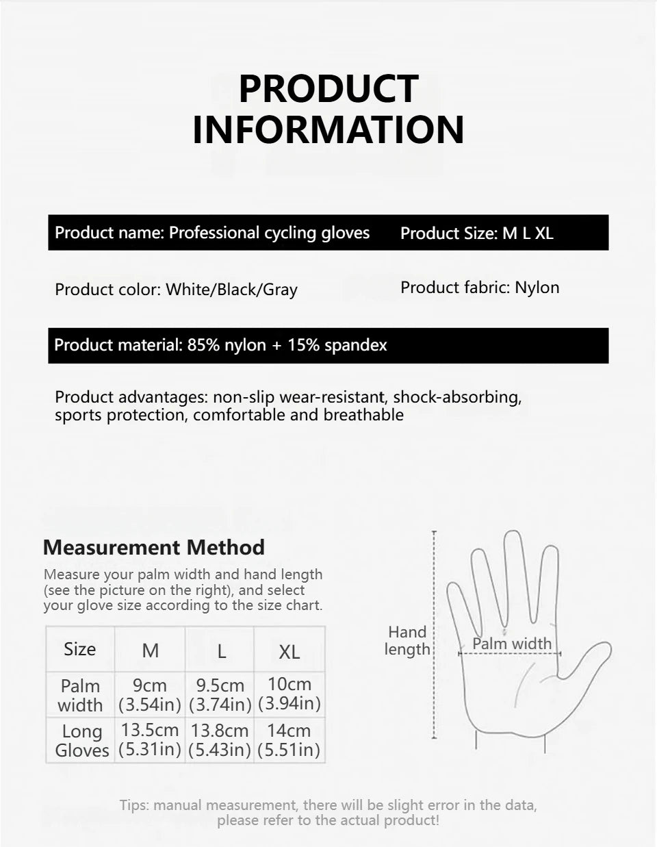 GETINFIT Summer Cycling Half Finger Gloves Lightweight Breathable Non-Slip Durable Shock Absorbing Outdoor Gym Hiking Running