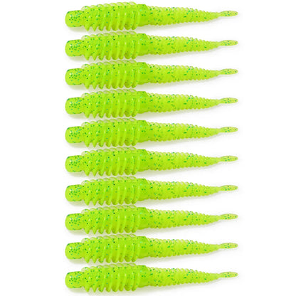 10PCS Soft Lures 6.5cm 7.5cm 8.5cm Thread TPE Worm Jig Hook Carp Fishing Tackle Pesca Swimbait Gear Fishy Flavor Kit Bait